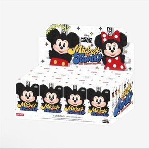 Pop Mart Mickey Family Cute Together Keychain Display Box